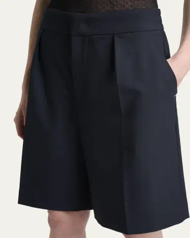 Victoria Beckham Pleated Tailored Bermuda Shorts | Thumbnail 5