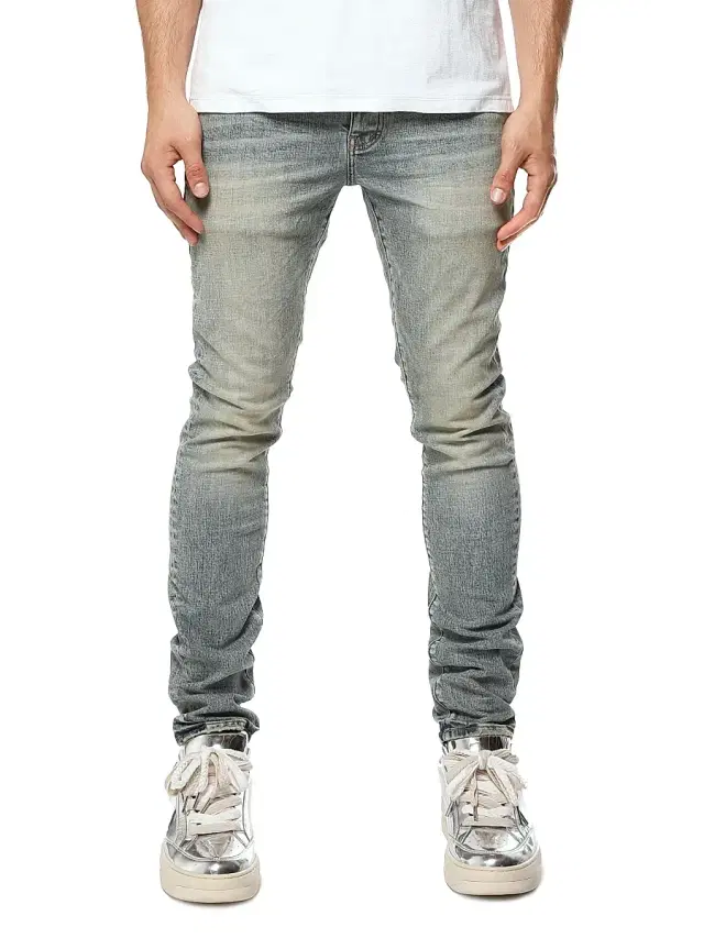 Purple Brand Men's P001 Mid-Rise Skinny Jeans - Mid Indigo