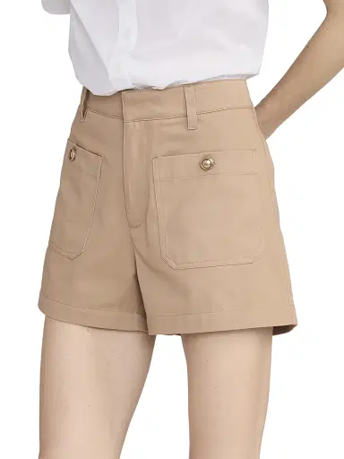 Frame Women's The Cruise High-Rise Shorts - Sand Dune - Size 32 | Thumbnail 4