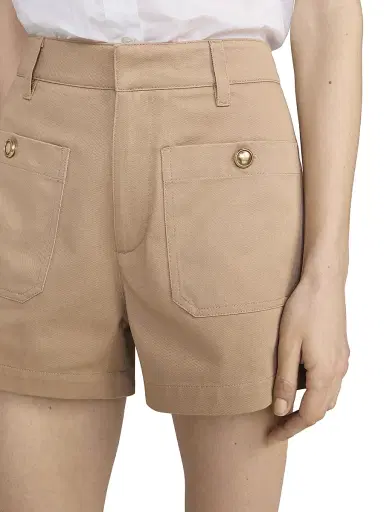 Frame Women's The Cruise High-Rise Shorts - Sand Dune - Size 32 | Thumbnail 6