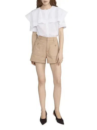 Frame Women's The Cruise High-Rise Shorts - Sand Dune - Size 32 | Thumbnail 1
