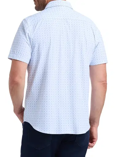 Robert Graham Men's Brompton Printed Short-Sleeve Shirt - Blue | Thumbnail 5