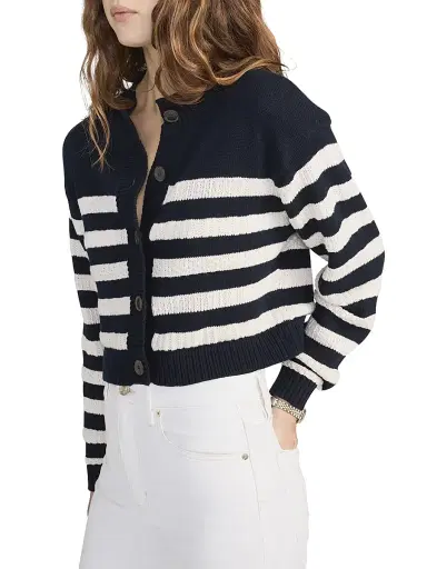 Frame Women's The Variation Femme Striped Cardigan | Thumbnail 4 Frame Women's The Variation Femme Striped Cardigan | Thumbnail 4