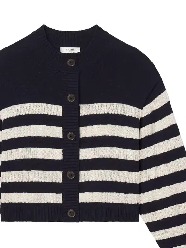 Frame Women's The Variation Femme Striped Cardigan | Thumbnail 7 Frame Women's The Variation Femme Striped Cardigan | Thumbnail 7