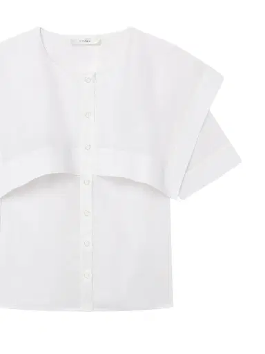 FRAME Women's The Sleek Cotton Cape Shirt - White | Thumbnail 7