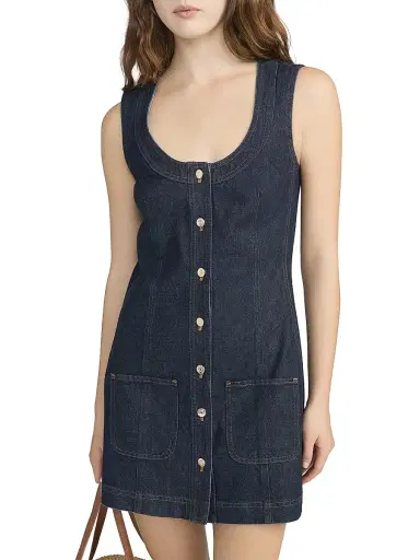 Frame Women's The Patch Pocket Denim Minidress | Thumbnail 3 Frame Women's The Patch Pocket Denim Minidress | Thumbnail 3