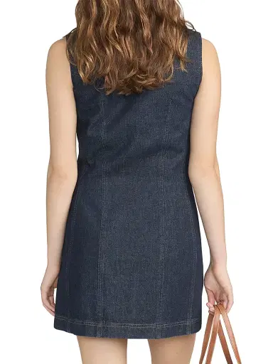 Frame Women's The Patch Pocket Denim Minidress | Thumbnail 5 Frame Women's The Patch Pocket Denim Minidress | Thumbnail 5
