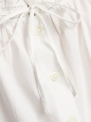 Frame Women's The Serene Eyelet Trim Cotton Tank - White | Thumbnail 7