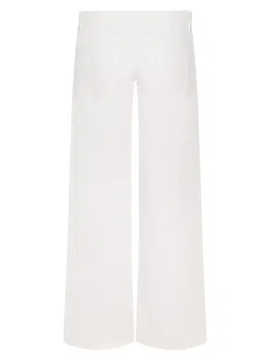 Frame Women's Le Slim Palazzo Mid-Rise Jeans - White | Thumbnail 2
