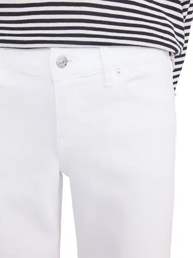 Frame Women's Le Slim Palazzo Mid-Rise Jeans - White | Thumbnail 6