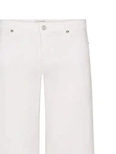 Frame Women's Le Slim Palazzo Mid-Rise Jeans - White | Thumbnail 7