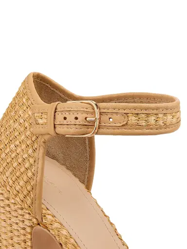 22élevé Women's 115MM Raffia Platform Sandals - Beige Raffia | Thumbnail 5