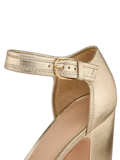 22élevé Women's 115MM Leather Platform Sandals - Light Gold Nappa | Thumbnail 5