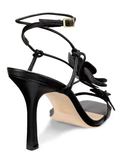 22élevé Women's 90MM Flower-Accent Leather Sandals - Black - Size 11 | Thumbnail 3 22élevé Women's 90MM Flower-Accent Leather Sandals - Black - Size 11 | Thumbnail 3