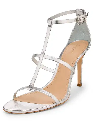 22élevé Women's 90MM Crystal-Embellished Satin Stiletto Sandals - Silver - Size 12 | Thumbnail 2