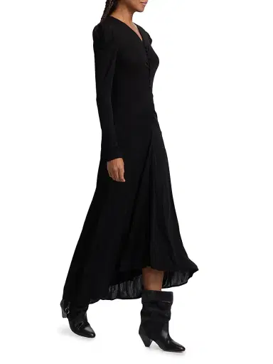 Isabel Marant Women's Nejma Ruched Puff-Sleeve Maxi Dress | Thumbnail 2 Isabel Marant Women's Nejma Ruched Puff-Sleeve Maxi Dress | Thumbnail 2