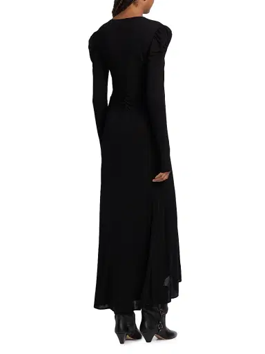 Isabel Marant Women's Nejma Ruched Puff-Sleeve Maxi Dress | Thumbnail 5 Isabel Marant Women's Nejma Ruched Puff-Sleeve Maxi Dress | Thumbnail 5