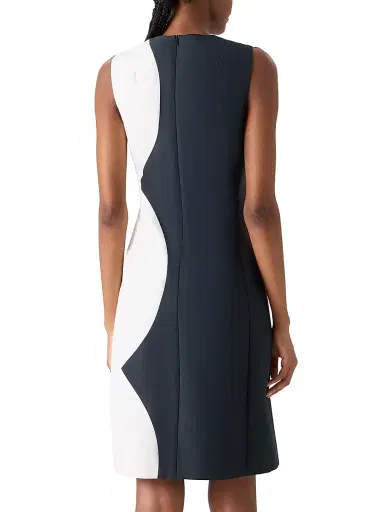 Akris Women's Cloud Print Cotton-Silk Sheath Dress - Black Ecru - Size 10 | Thumbnail 4 Akris Women's Cloud Print Cotton-Silk Sheath Dress - Black Ecru - Size 10 | Thumbnail 4