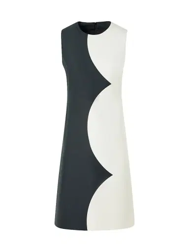 Akris Women's Cloud Print Cotton-Silk Sheath Dress - Black Ecru - Size 10 | Thumbnail 1 Akris Women's Cloud Print Cotton-Silk Sheath Dress - Black Ecru - Size 10 | Thumbnail 1