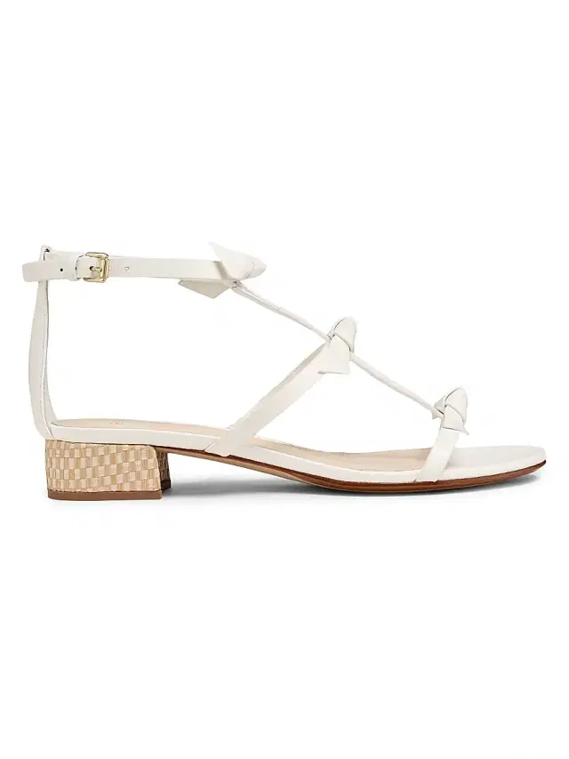Alexandre Birman Women's Slim Lolita 30MM Leather Sandals - White