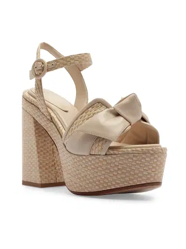 Alexandre Birman Women's Maxi Clarita Flare 120MM Raffia & Leather Platform Sandals | Thumbnail 2 Alexandre Birman Women's Maxi Clarita Flare 120MM Raffia & Leather Platform Sandals | Thumbnail 2