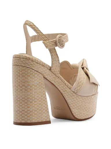 Alexandre Birman Women's Maxi Clarita Flare 120MM Raffia & Leather Platform Sandals | Thumbnail 3 Alexandre Birman Women's Maxi Clarita Flare 120MM Raffia & Leather Platform Sandals | Thumbnail 3