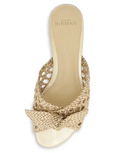 Alexandre Birman Women's Belinda Woven Leather Woven Sandals - Golden - Size 10.5 | Thumbnail 4 Alexandre Birman Women's Belinda Woven Leather Woven Sandals - Golden - Size 10.5 | Thumbnail 4
