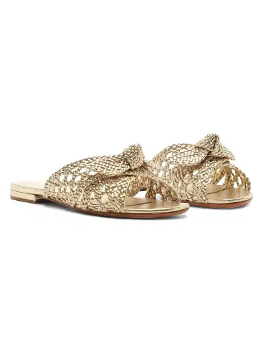 Alexandre Birman Women's Belinda Woven Leather Woven Sandals - Golden - Size 10.5 | Thumbnail 9 Alexandre Birman Women's Belinda Woven Leather Woven Sandals - Golden - Size 10.5 | Thumbnail 9
