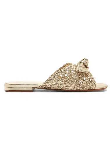 Alexandre Birman Women's Belinda Woven Leather Woven Sandals - Golden - Size 10.5 | Thumbnail 1 Alexandre Birman Women's Belinda Woven Leather Woven Sandals - Golden - Size 10.5 | Thumbnail 1