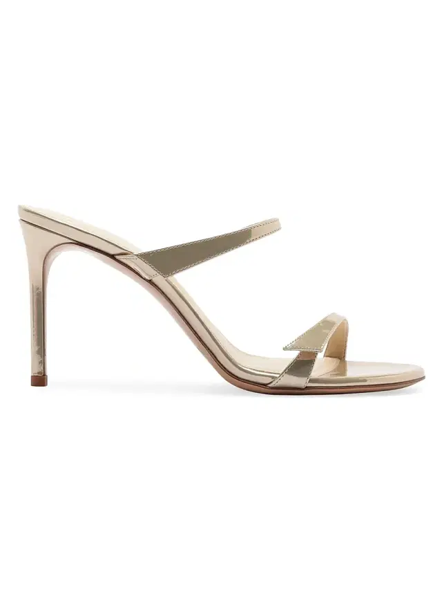 Alexandre Birman Women's Tita 85MM Metallic Leather Sandals - Yellow