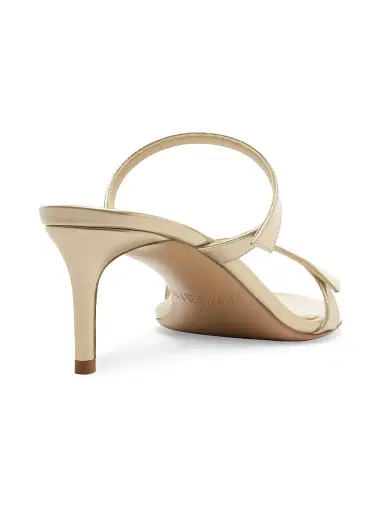 Alexandre Birman Women's Tita 60MM Metallic Leather Sandals - Yellow - Size 10 | Thumbnail 3