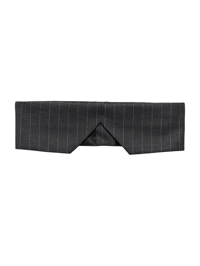 Women's Pinstripe Wool Bandeau Top - Grey