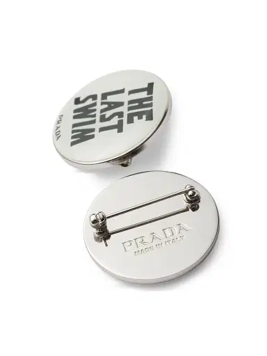 Prada Men's Metal Pins - White | Thumbnail 3