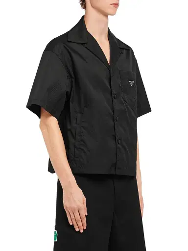 Prada Men's Re-Nylon Short-Sleeved Shirt - Black - Size XXXL | Thumbnail 4 Prada Men's Re-Nylon Short-Sleeved Shirt - Black - Size XXXL | Thumbnail 4