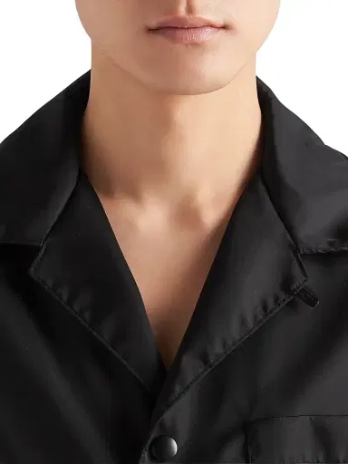 Prada Men's Re-Nylon Short-Sleeved Shirt | Thumbnail 5 Prada Men's Re-Nylon Short-Sleeved Shirt | Thumbnail 5