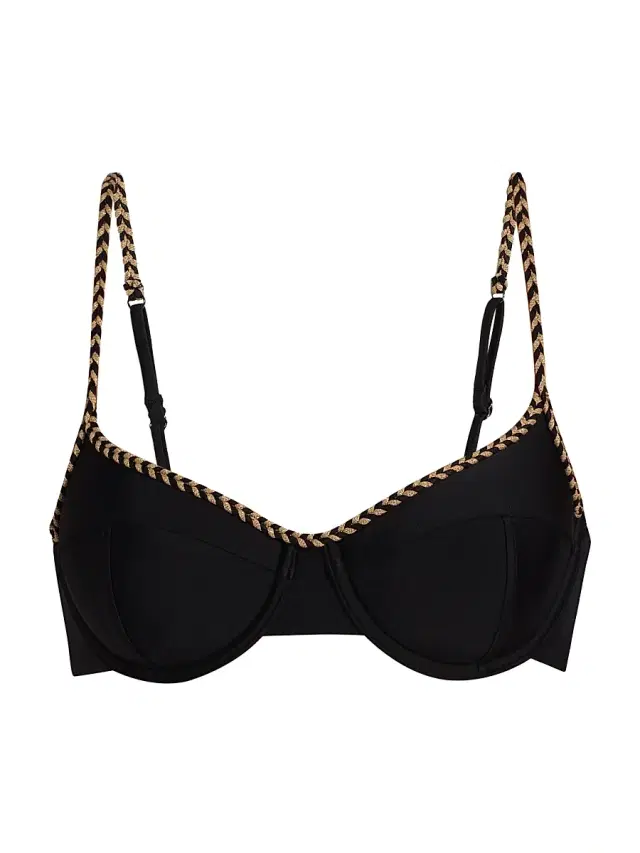 Ramy Brook Women's Mona Braided Bikini Top - Black