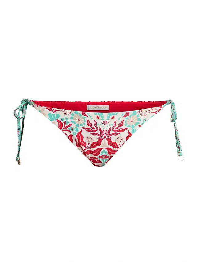 Ramy Brook Women's Benni Printed Bikini Bottom - Flame Combo