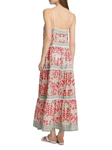 Ramy Brook Women's Marilee Cotton Maxi Dress - Flame Combo | Thumbnail 4