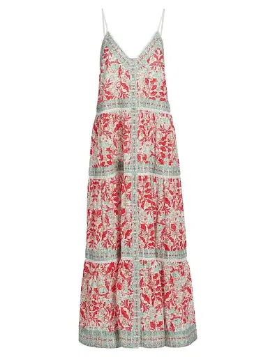 Ramy Brook Women's Marilee Cotton Maxi Dress - Flame Combo | Thumbnail 1