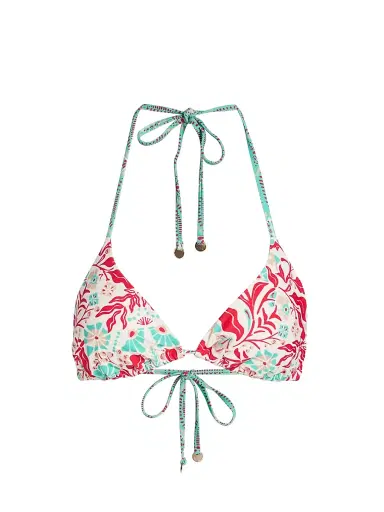 Ramy Brook Women's Nikoleta Floral-Print Triangle Bikini Top - Flame Combo | Thumbnail 1