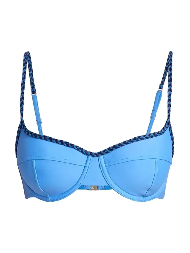 Ramy Brook Women's Mona Braided Bikini Top - Blue