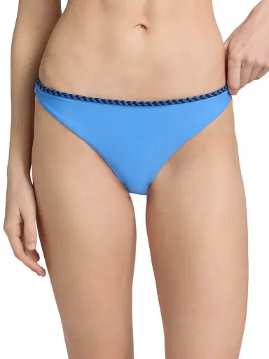 Ramy Brook Women's Isla Braided Bikini Bottom - Blue | Thumbnail 3
