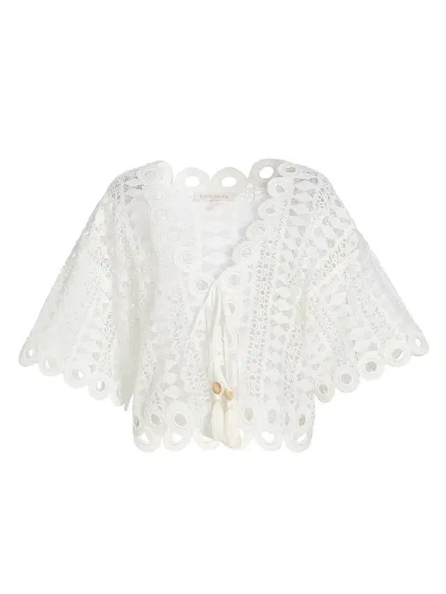 Ramy Brook Women's Dottie Cover-Up Blouse - White Cotton