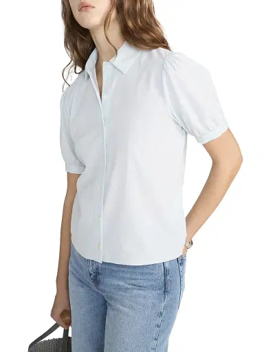 Frame Women's The Cord Staple Puff-Sleeve Blouse | Thumbnail 5 Frame Women's The Cord Staple Puff-Sleeve Blouse | Thumbnail 5