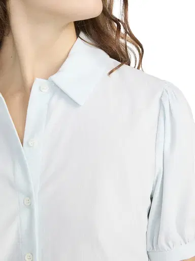 Frame Women's The Cord Staple Puff-Sleeve Blouse | Thumbnail 7 Frame Women's The Cord Staple Puff-Sleeve Blouse | Thumbnail 7