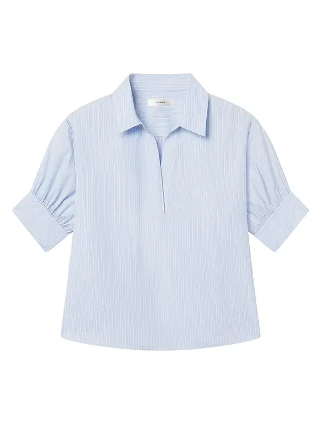 FRAME Women's Striped Cotton Top - Venice Blue Multi