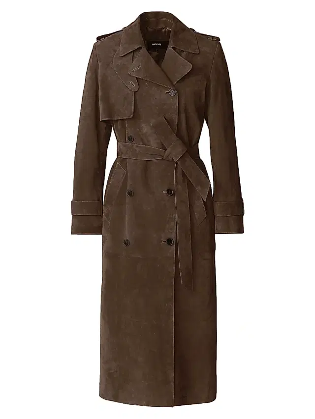 Mackage Women's Gael Suede Trench Coat - Umber