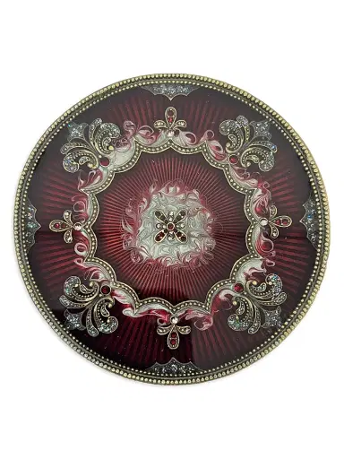 Tizo Jeweled Round Coaster - Red | Thumbnail 1 Tizo Jeweled Round Coaster - Red | Thumbnail 1