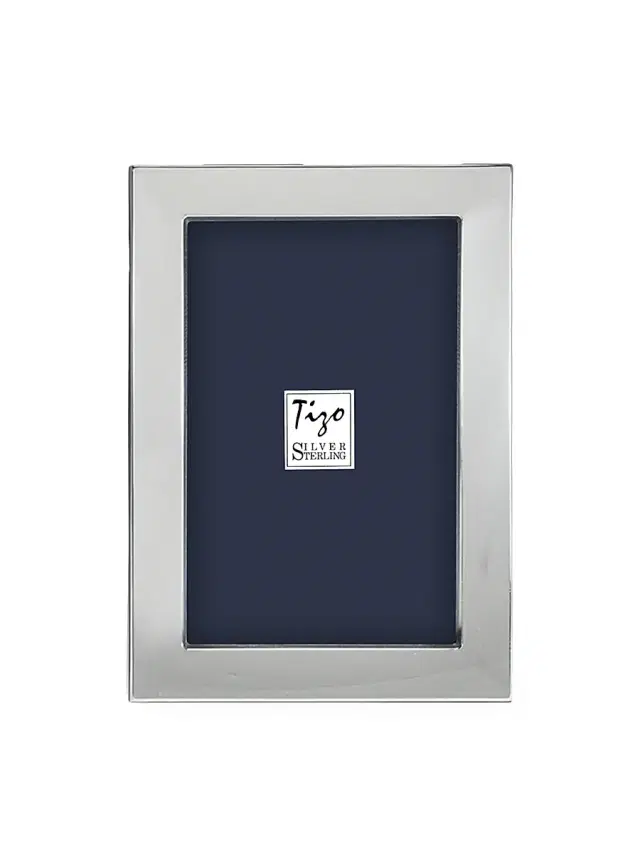 Tizo Sterling Silver Luxe Flat Frame - Silver 8 x 10