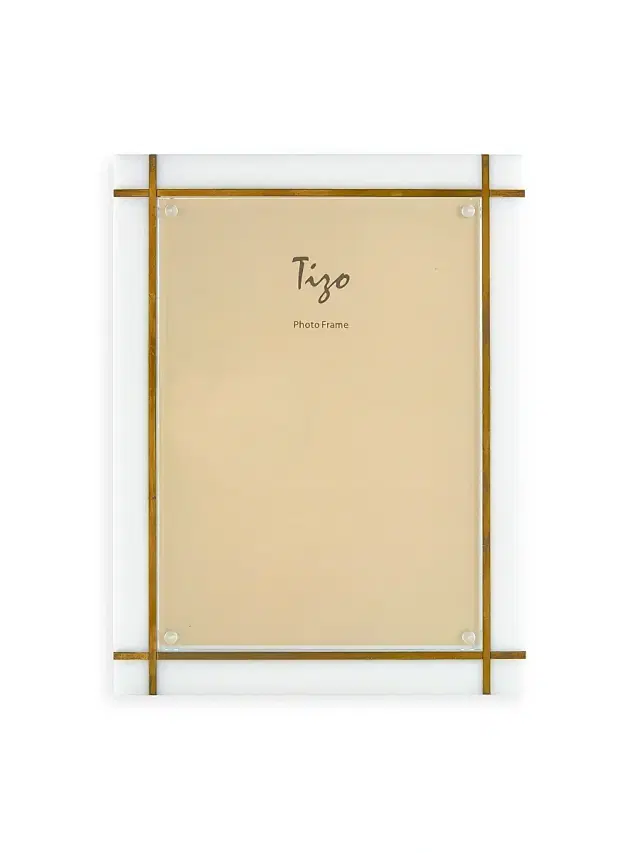 Lucite Frame With Gold Inlay - Silver 5'' x 7''